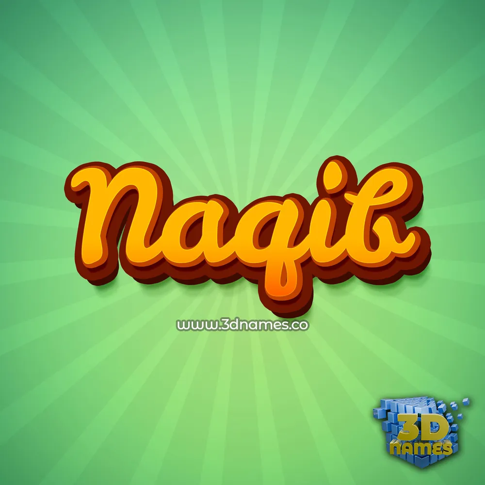 naqib in Green Rays style - 3D name wallpaper