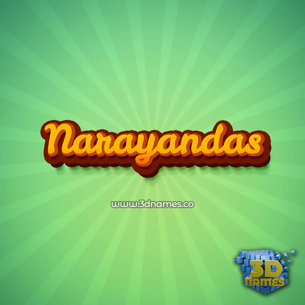 narayandas in Green Rays style - 3D name wallpaper