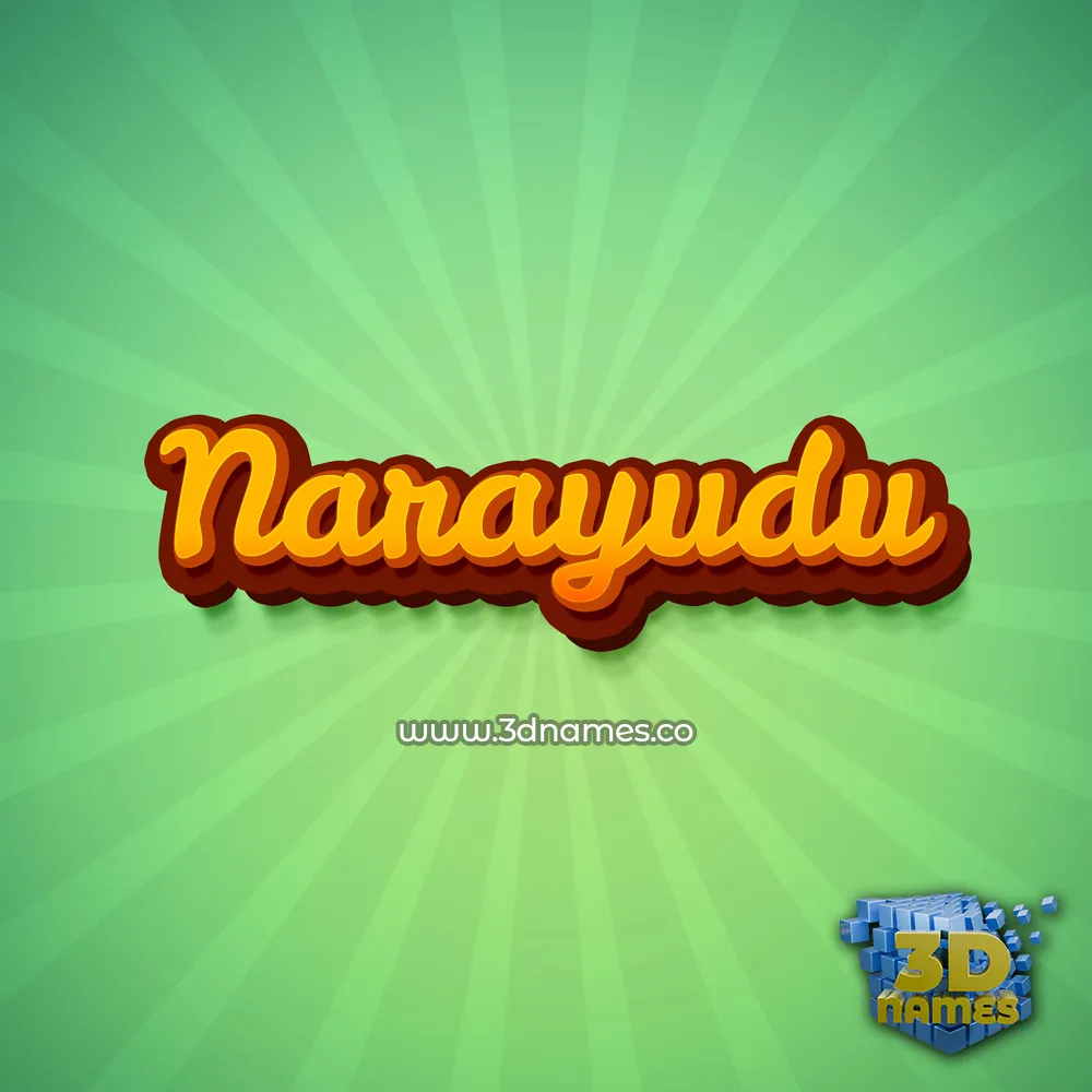 narayudu in Green Rays style - 3D name wallpaper