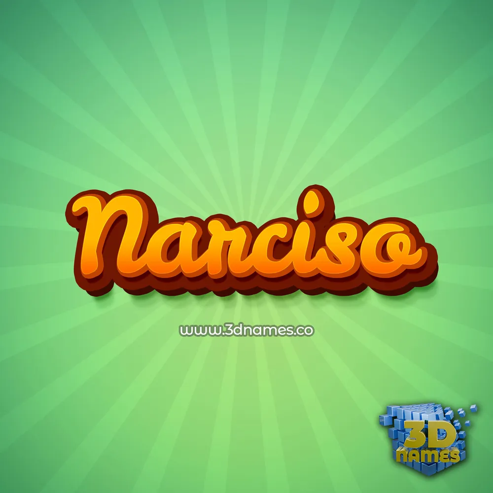 narciso in Green Rays style - 3D name wallpaper