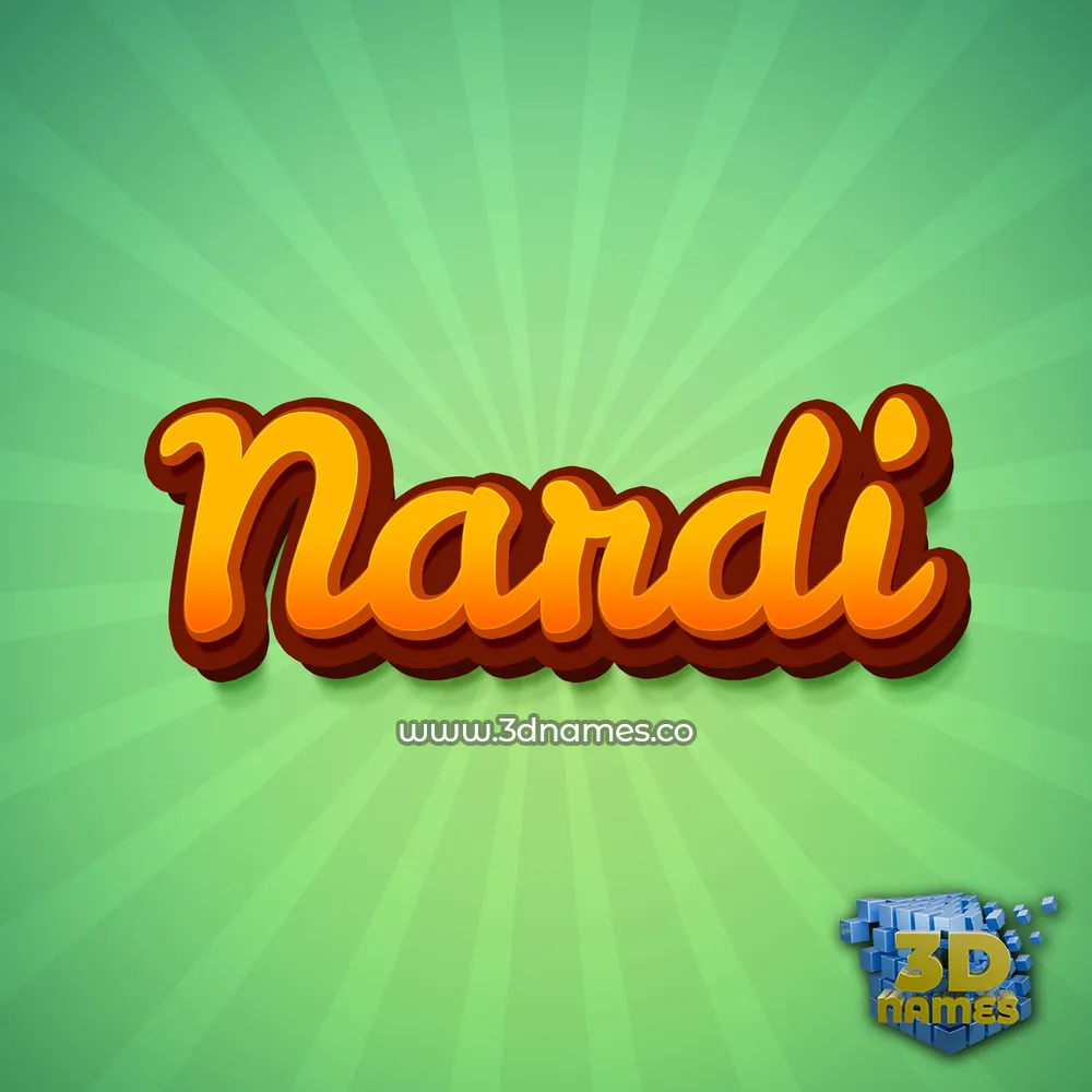 nardi in Green Rays style - 3D name wallpaper