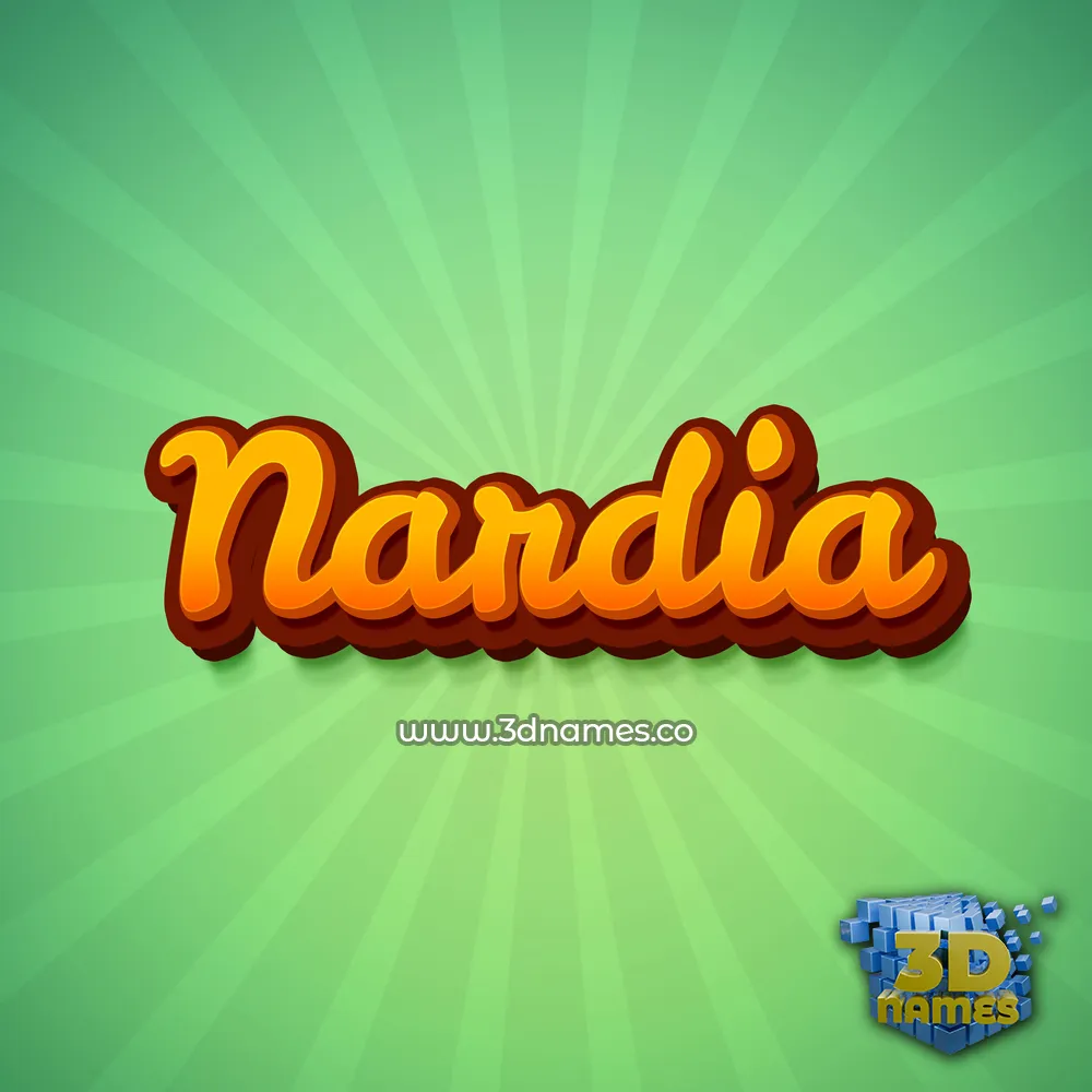 nardia in Green Rays style - 3D name wallpaper