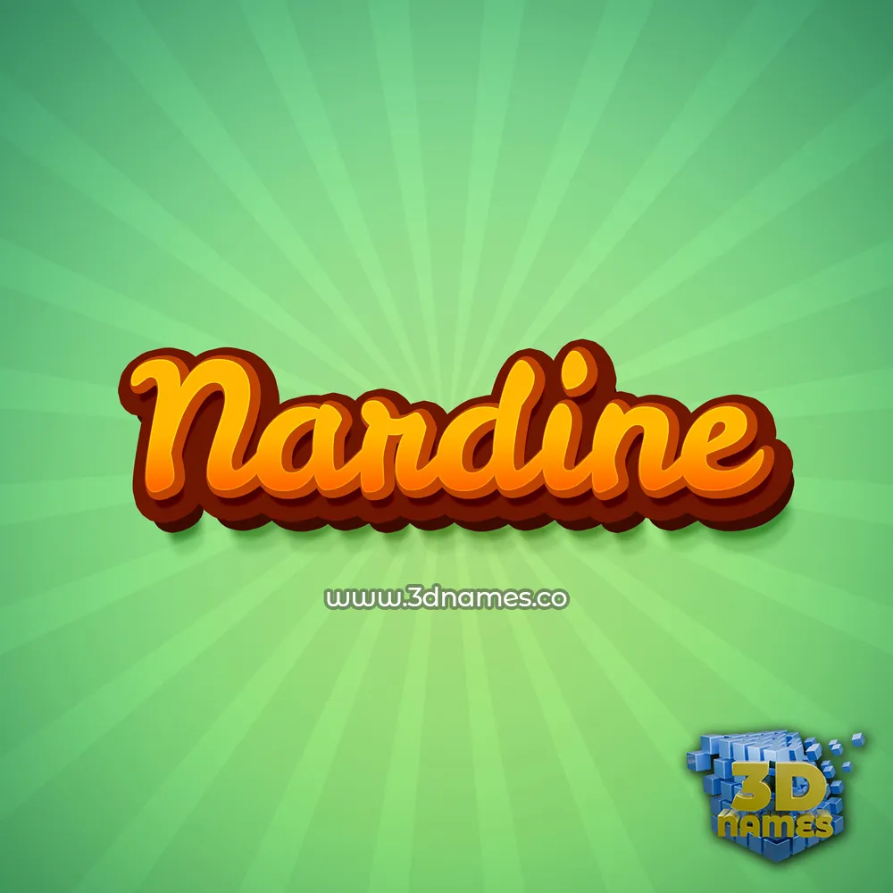 nardine in Green Rays style - 3D name wallpaper