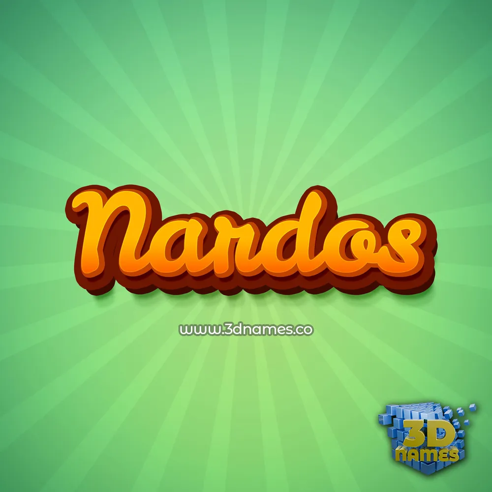 nardos in Green Rays style - 3D name wallpaper