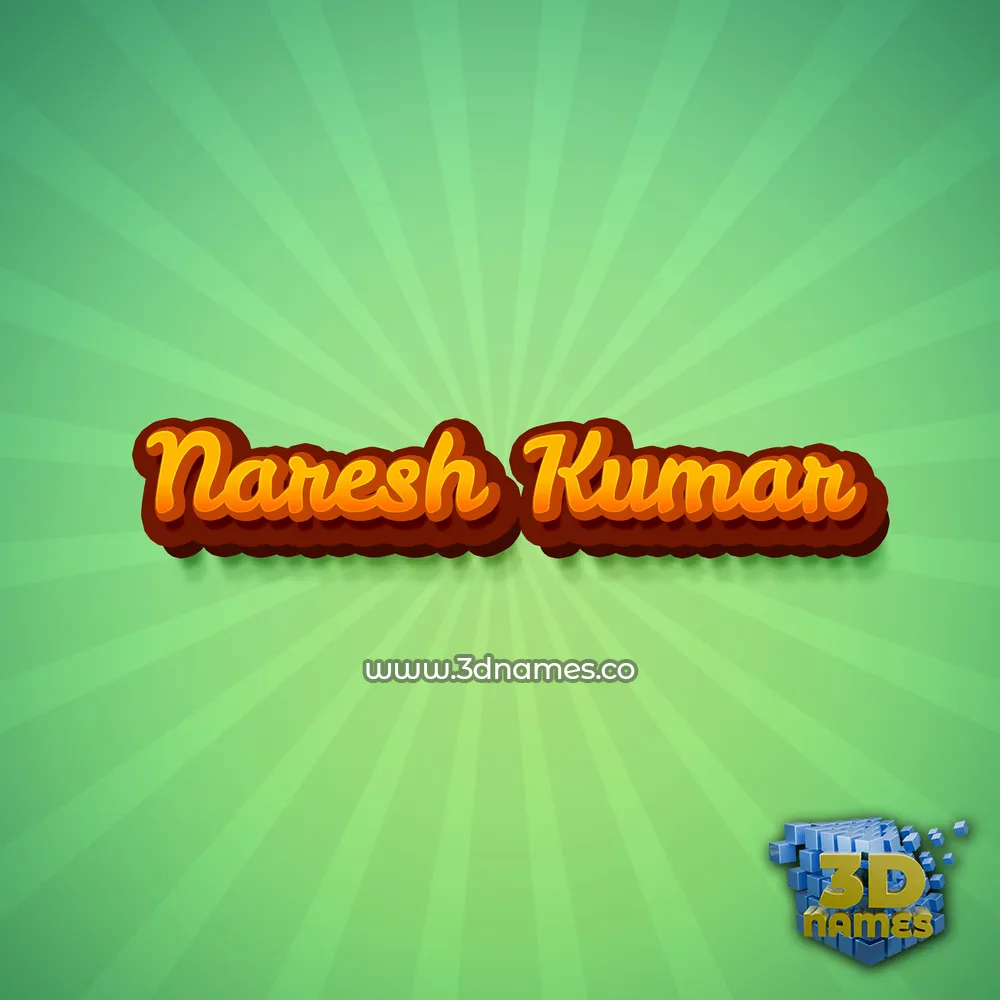 naresh kumar in Green Rays style - 3D name wallpaper