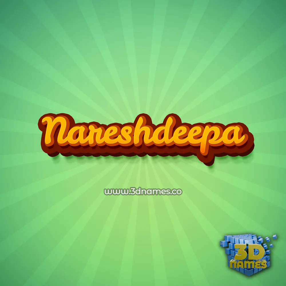 nareshdeepa in Green Rays style - 3D name wallpaper