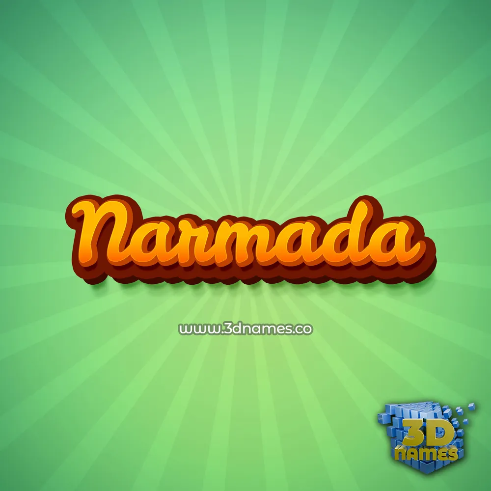 narmada in Green Rays style - 3D name wallpaper