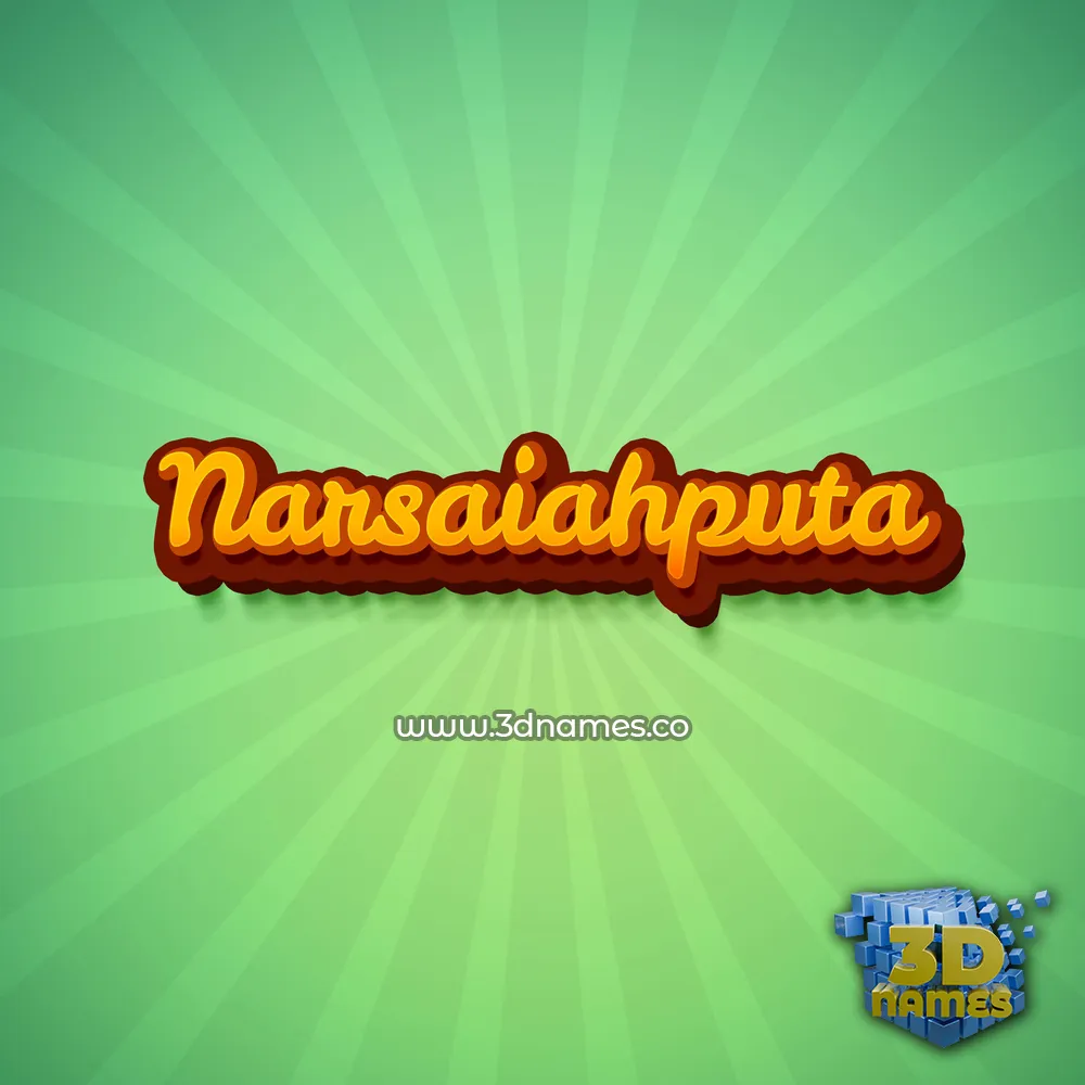 narsaiahputa in Green Rays style - 3D name wallpaper