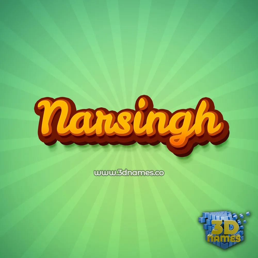 narsingh in Green Rays style - 3D name wallpaper