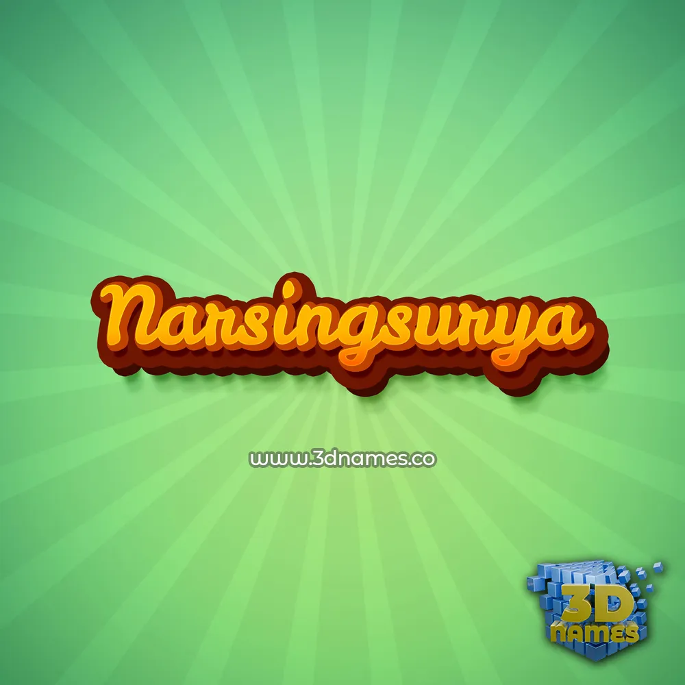 narsingsurya in Green Rays style - 3D name wallpaper