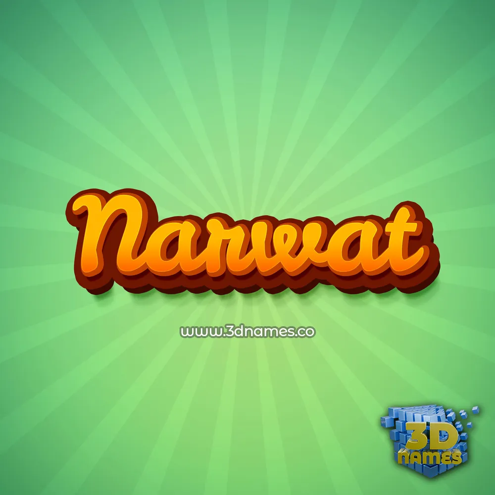 narwat in Green Rays style - 3D name wallpaper