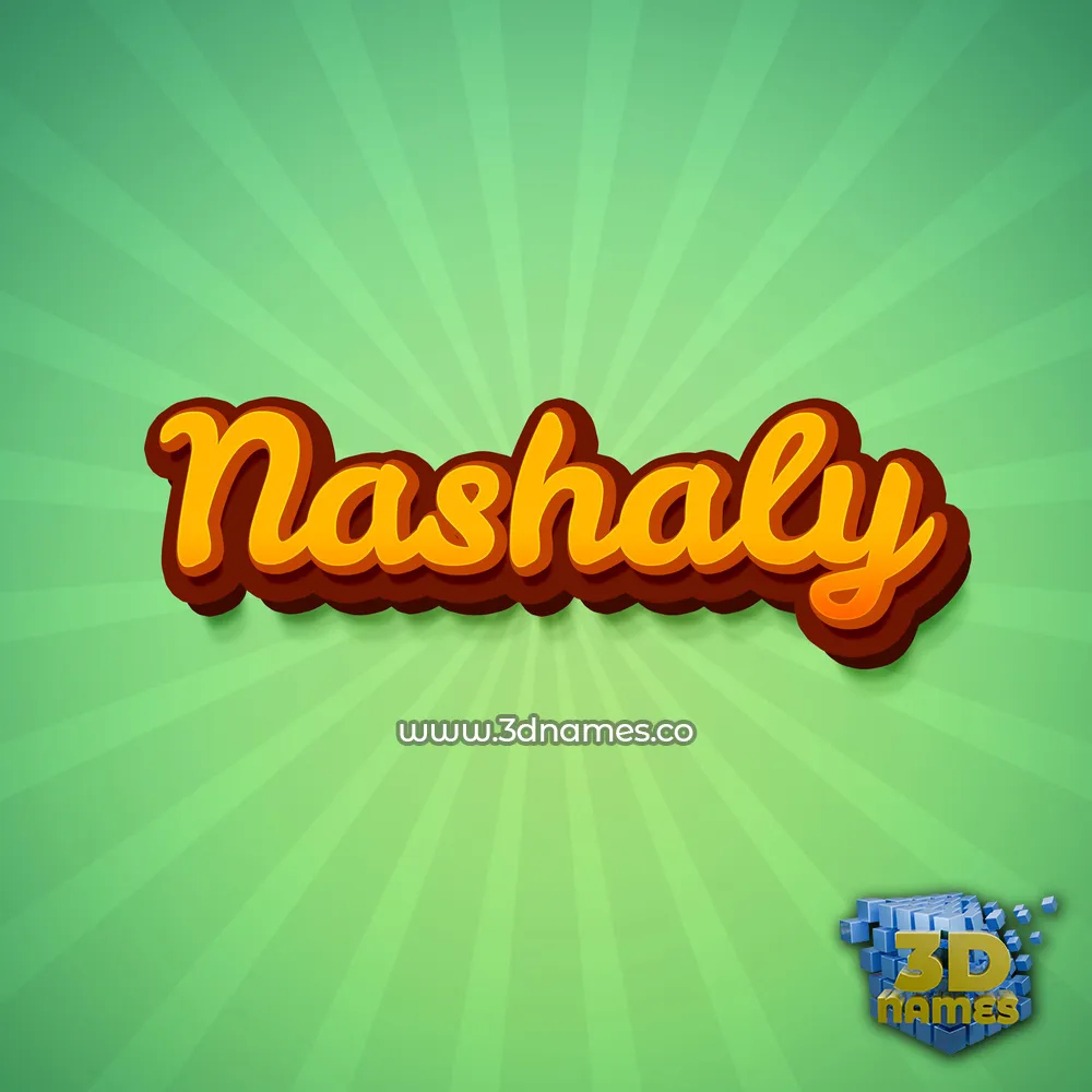nashaly in Green Rays style - 3D name wallpaper