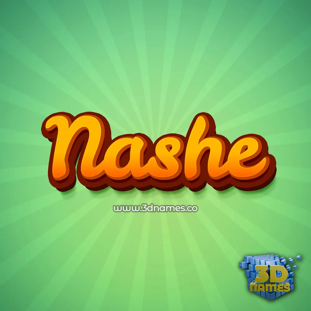 nashe in Green Rays style - 3D name wallpaper