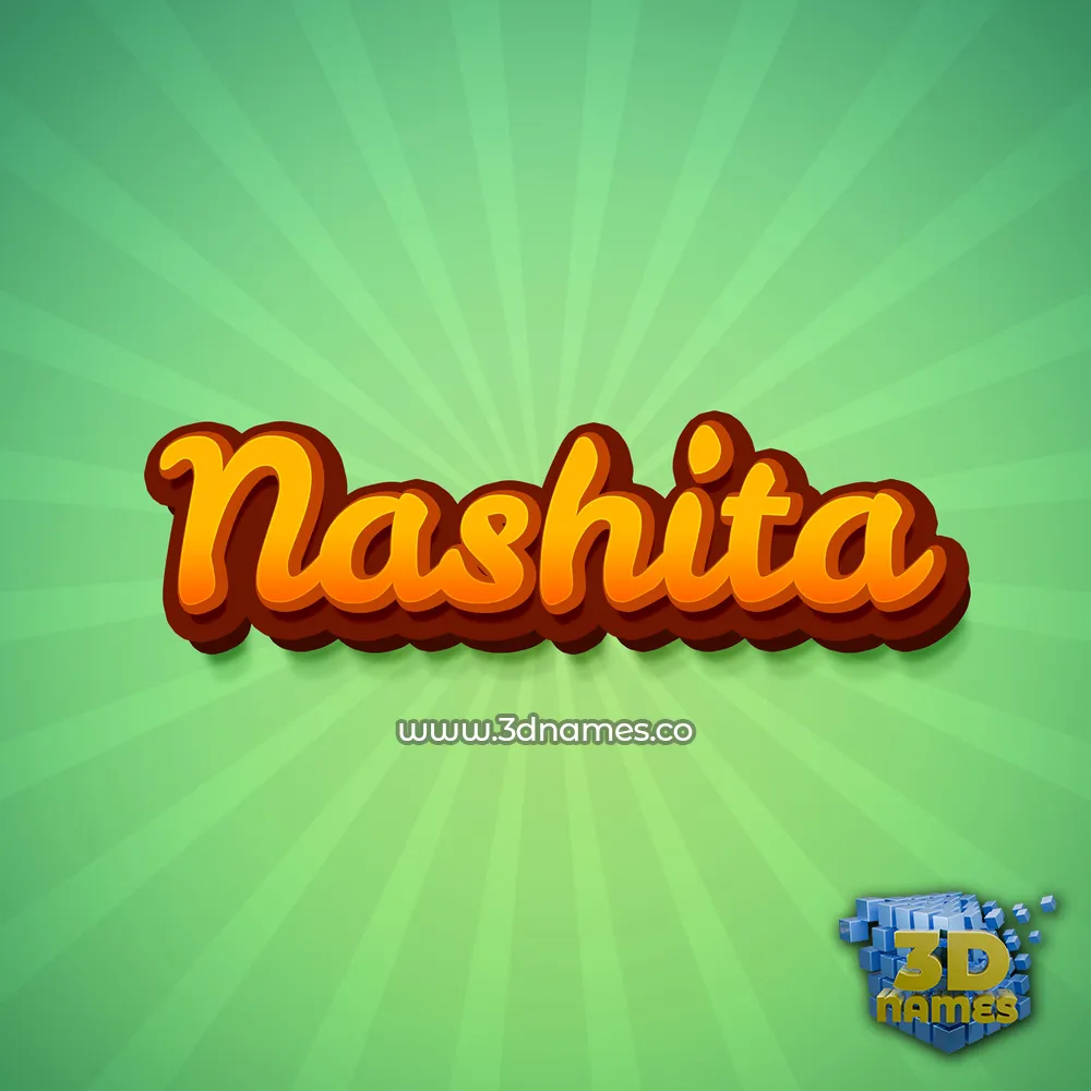 nashita in Green Rays style - 3D name wallpaper