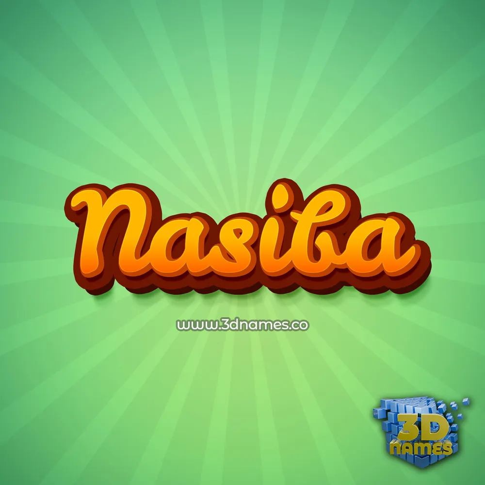 nasiba in Green Rays style - 3D name wallpaper