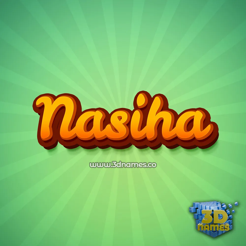 nasiha in Green Rays style - 3D name wallpaper