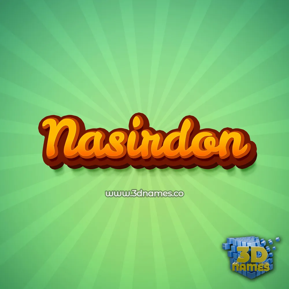 nasirdon in Green Rays style - 3D name wallpaper