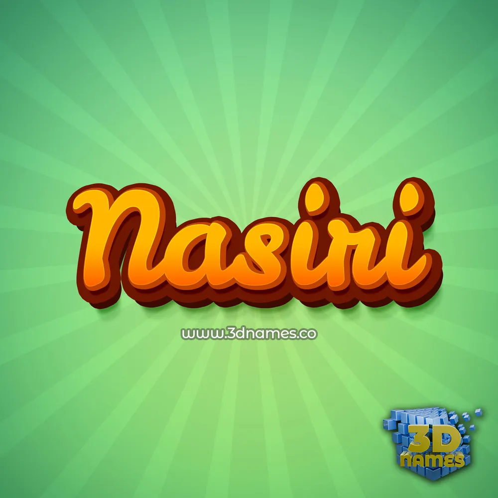 nasiri in Green Rays style - 3D name wallpaper