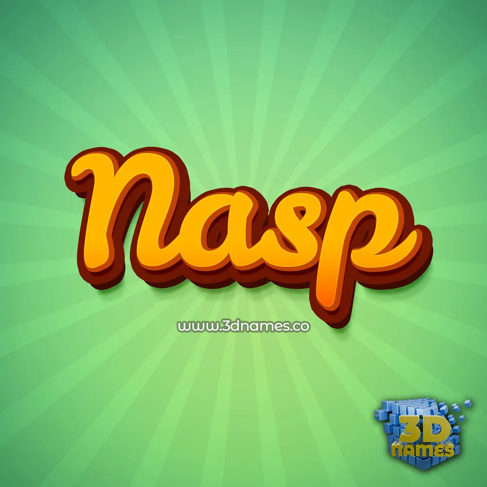 nasp in Green Rays style - 3D name wallpaper