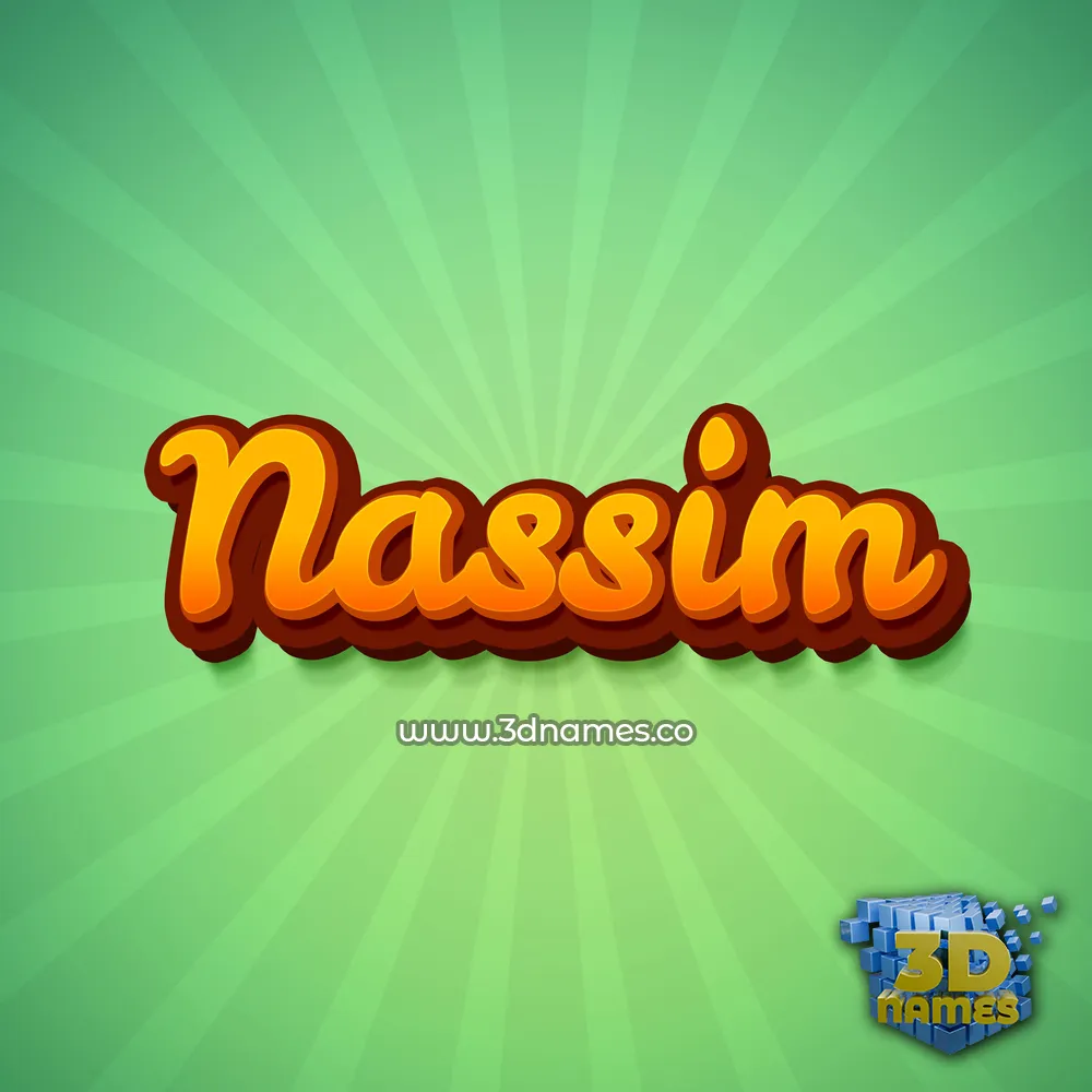 nassim in Green Rays style - 3D name wallpaper