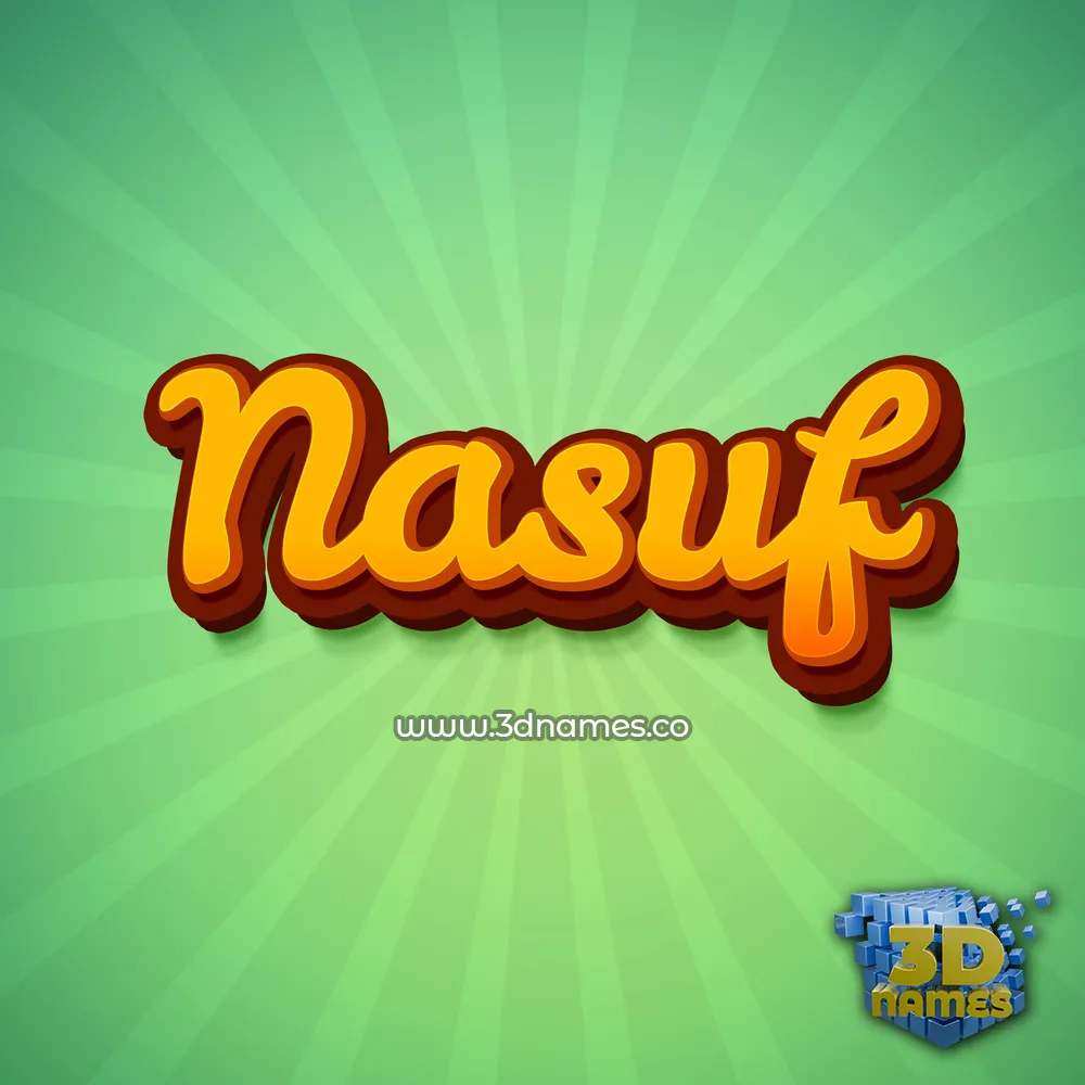 nasuf in Green Rays style - 3D name wallpaper