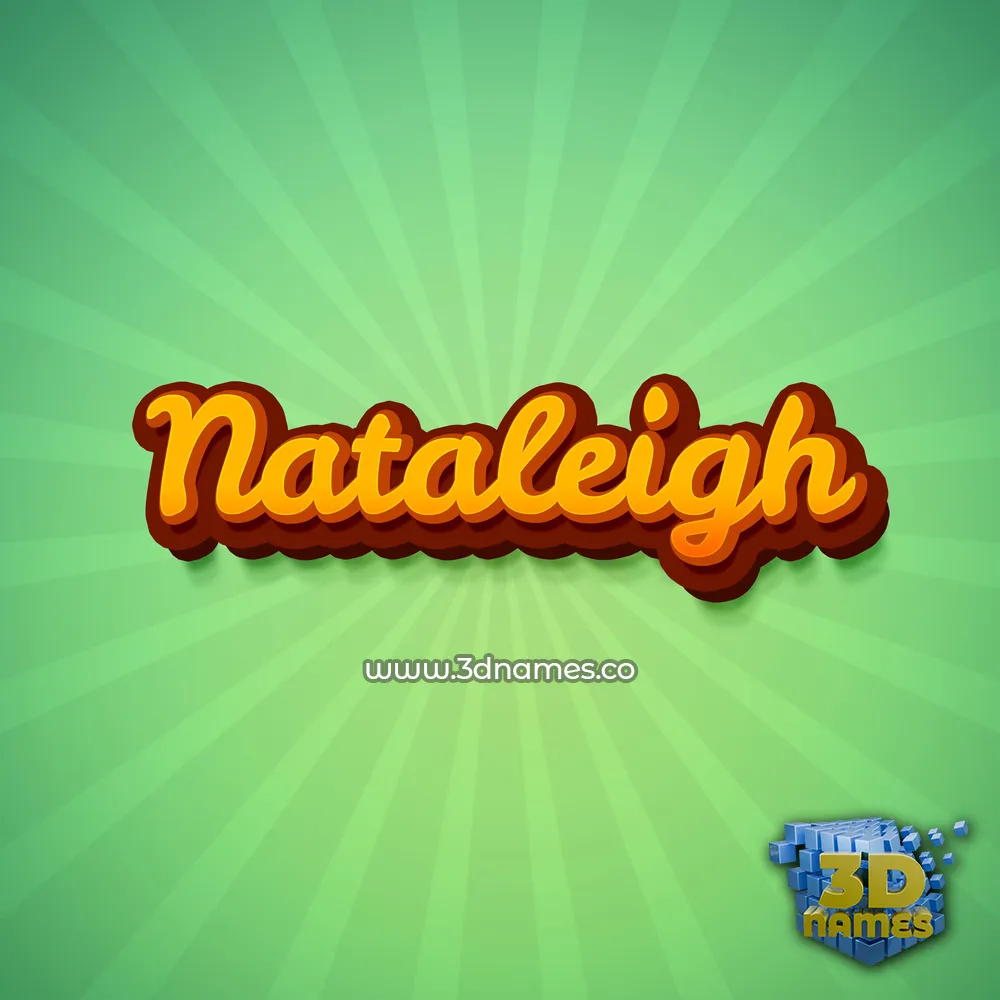 nataleigh in Green Rays style - 3D name wallpaper