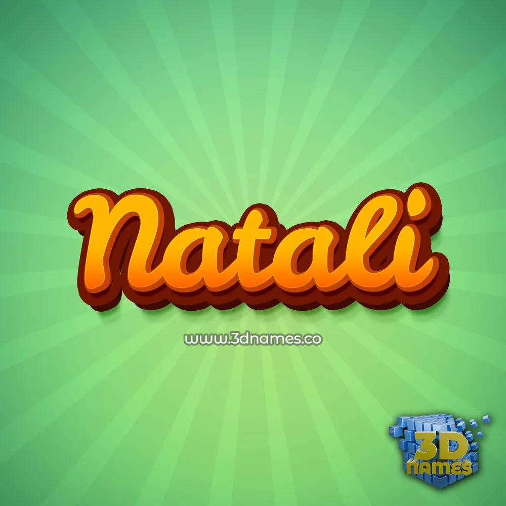 natali in Green Rays style - 3D name wallpaper