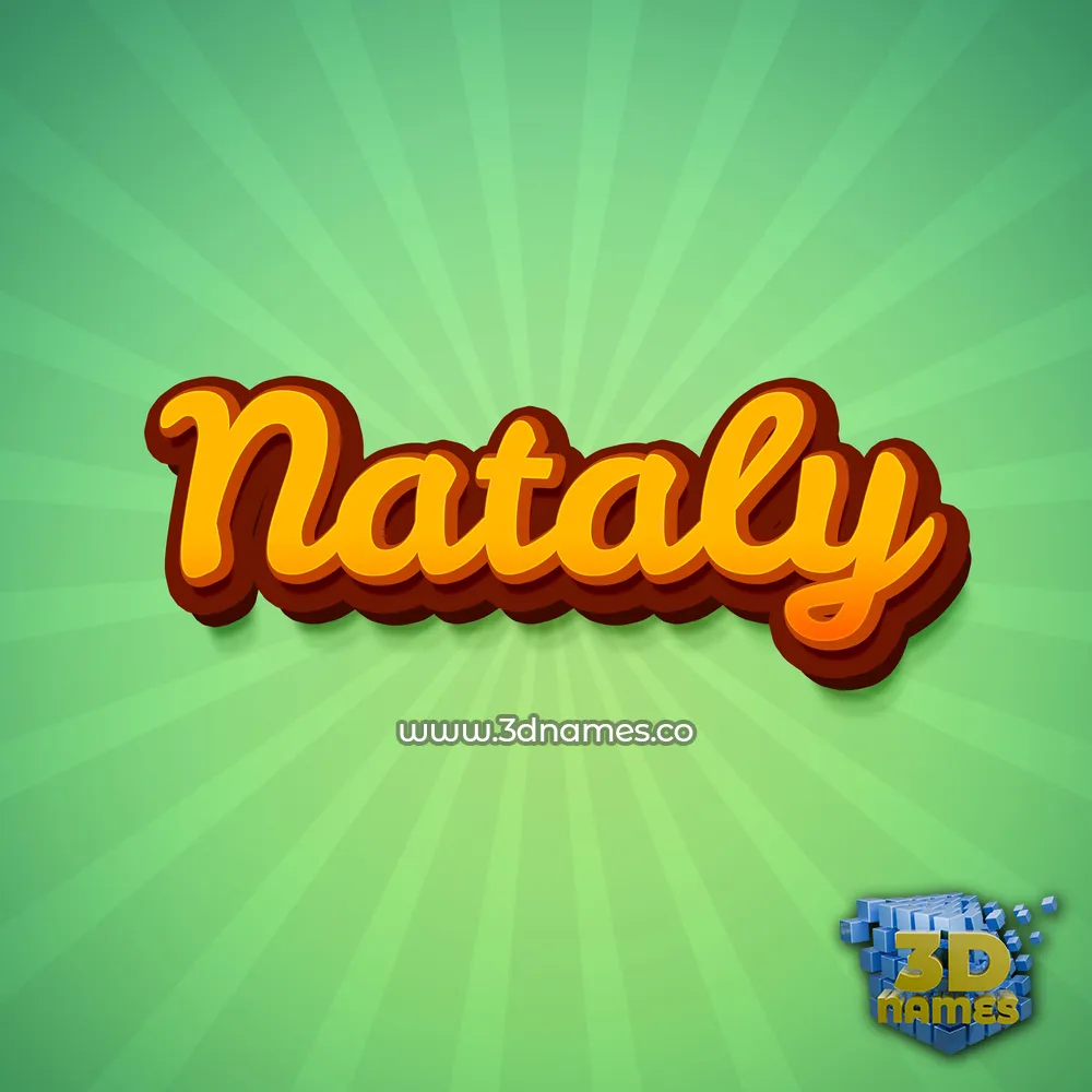nataly in Green Rays style - 3D name wallpaper