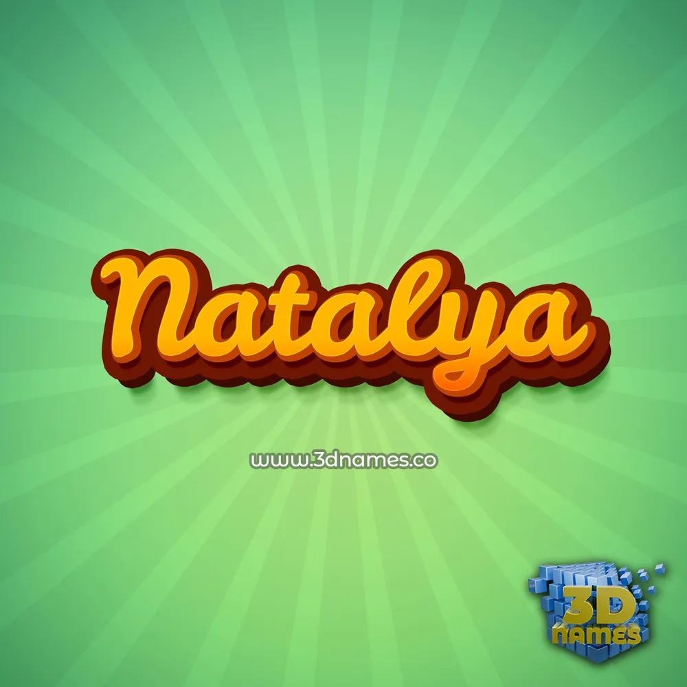 natalya in Green Rays style - 3D name wallpaper