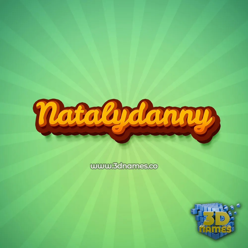 natalydanny in Green Rays style - 3D name wallpaper