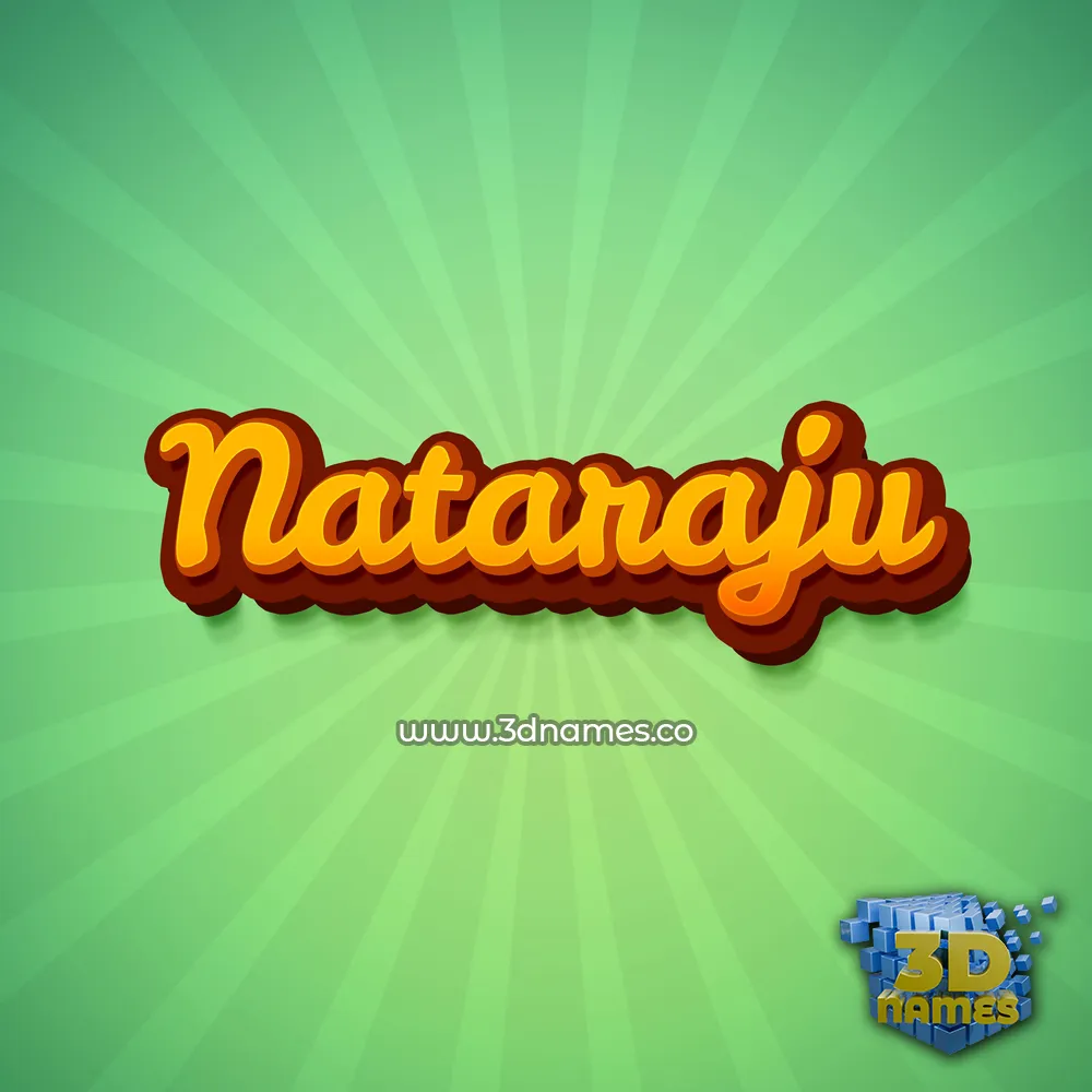 nataraju in Green Rays style - 3D name wallpaper