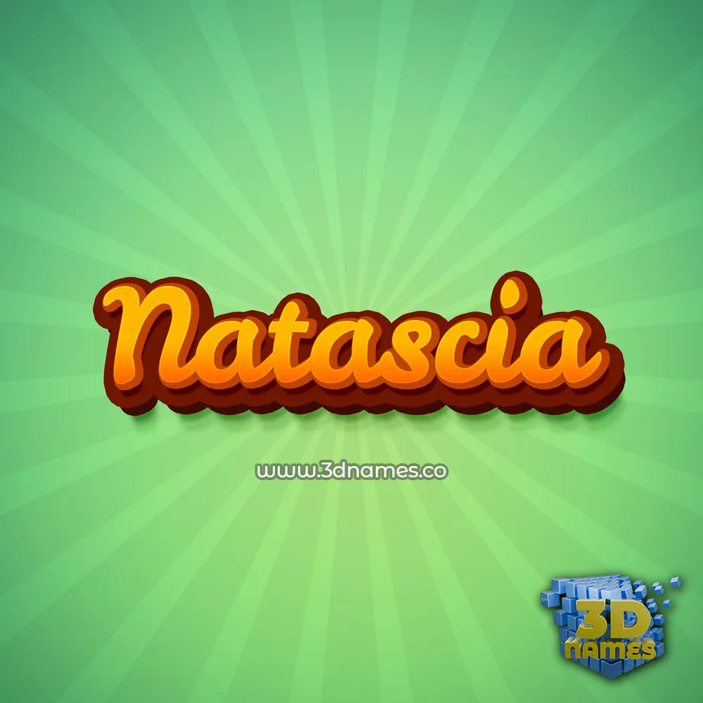 natascia in Green Rays style - 3D name wallpaper