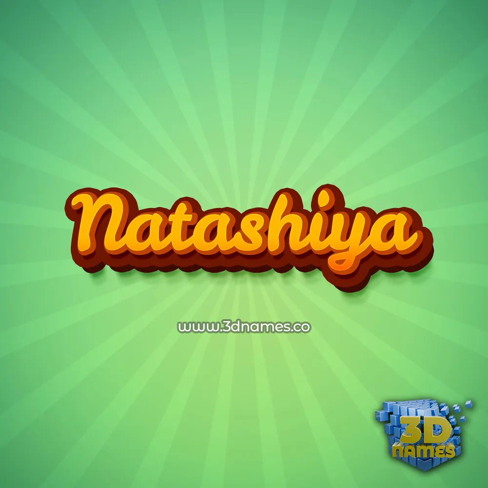 natashiya in Green Rays style - 3D name wallpaper