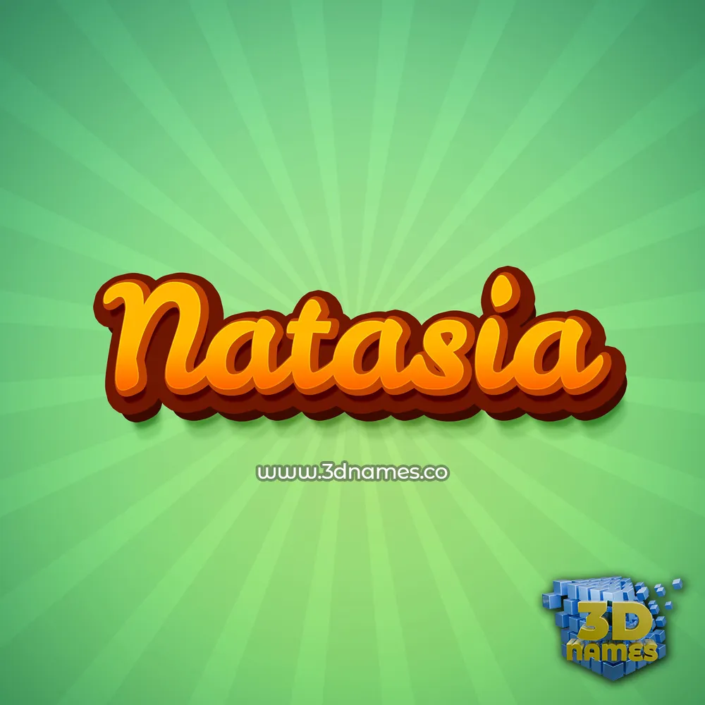 natasia in Green Rays style - 3D name wallpaper