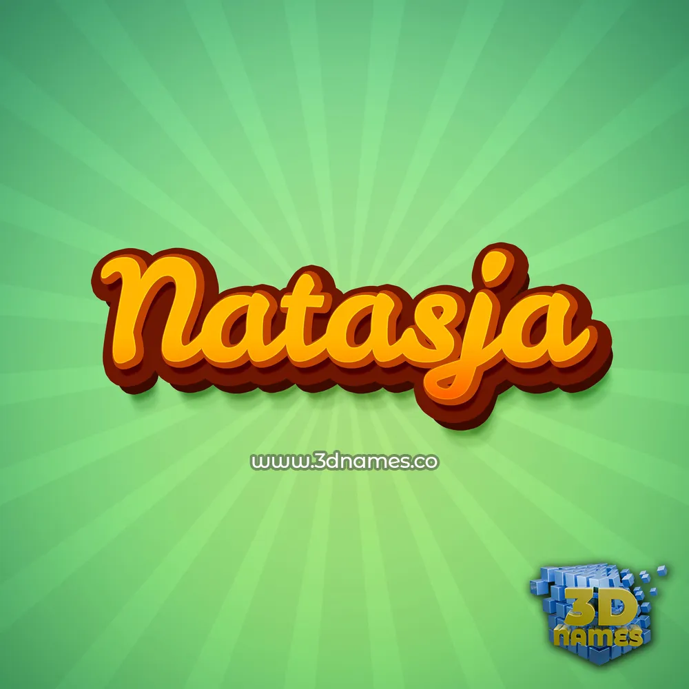 natasja in Green Rays style - 3D name wallpaper
