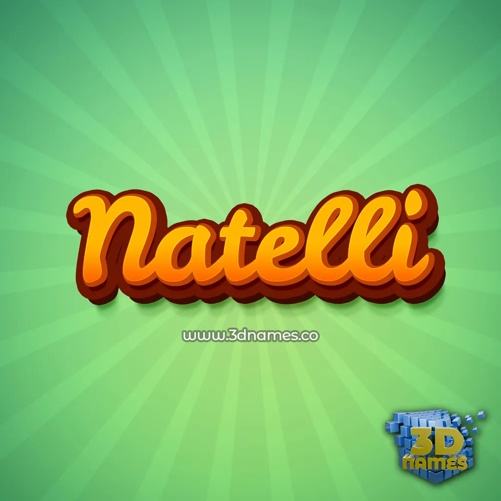 natelli in Green Rays style - 3D name wallpaper