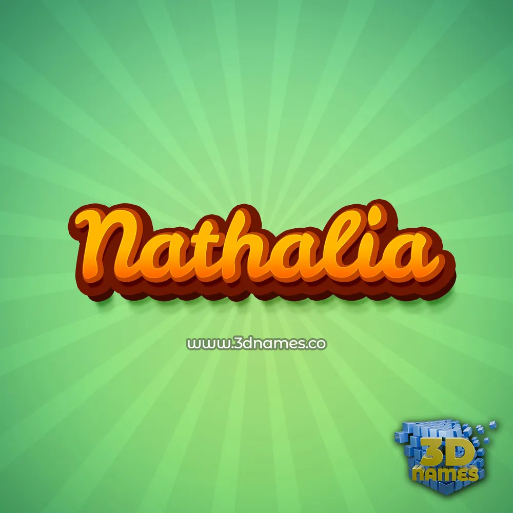 nathalia in Green Rays style - 3D name wallpaper