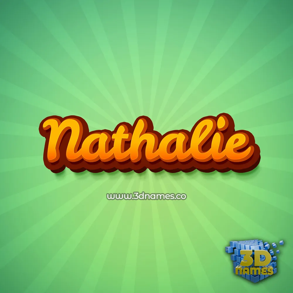 nathalie in Green Rays style - 3D name wallpaper