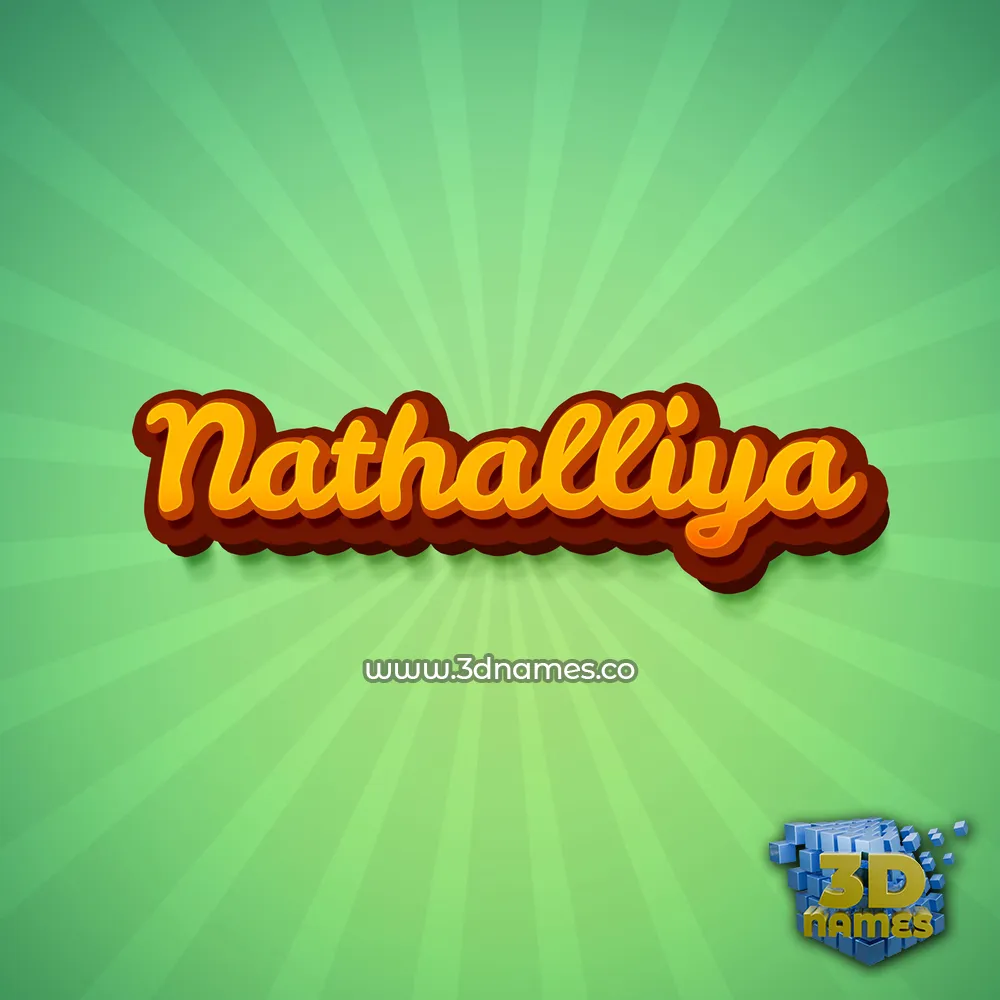 nathalliya in Green Rays style - 3D name wallpaper