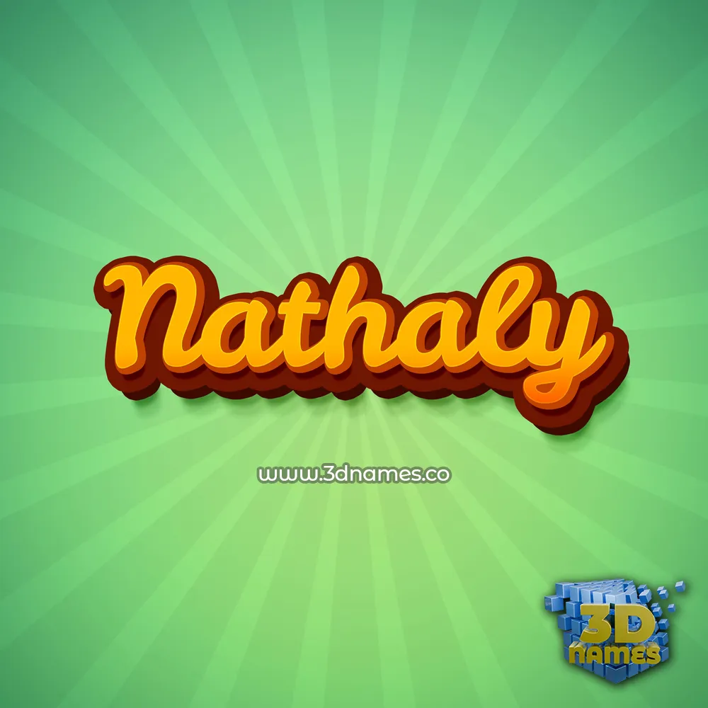 nathaly in Green Rays style - 3D name wallpaper