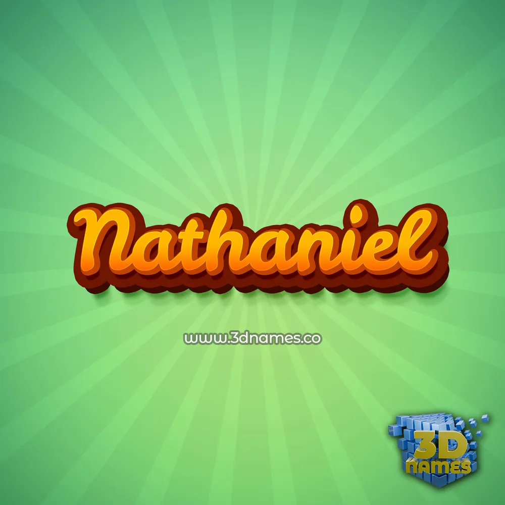 nathaniel in Green Rays style - 3D name wallpaper
