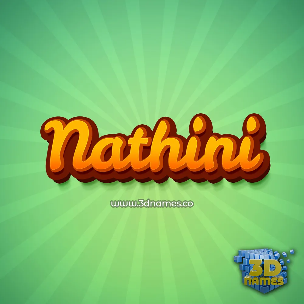 nathini in Green Rays style - 3D name wallpaper