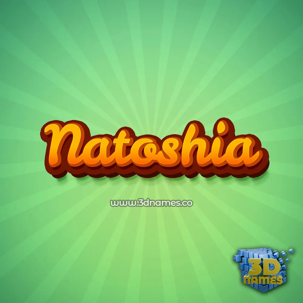natoshia in Green Rays style - 3D name wallpaper