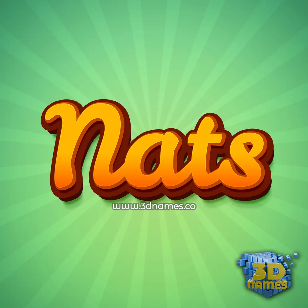 nats in Green Rays style - 3D name wallpaper