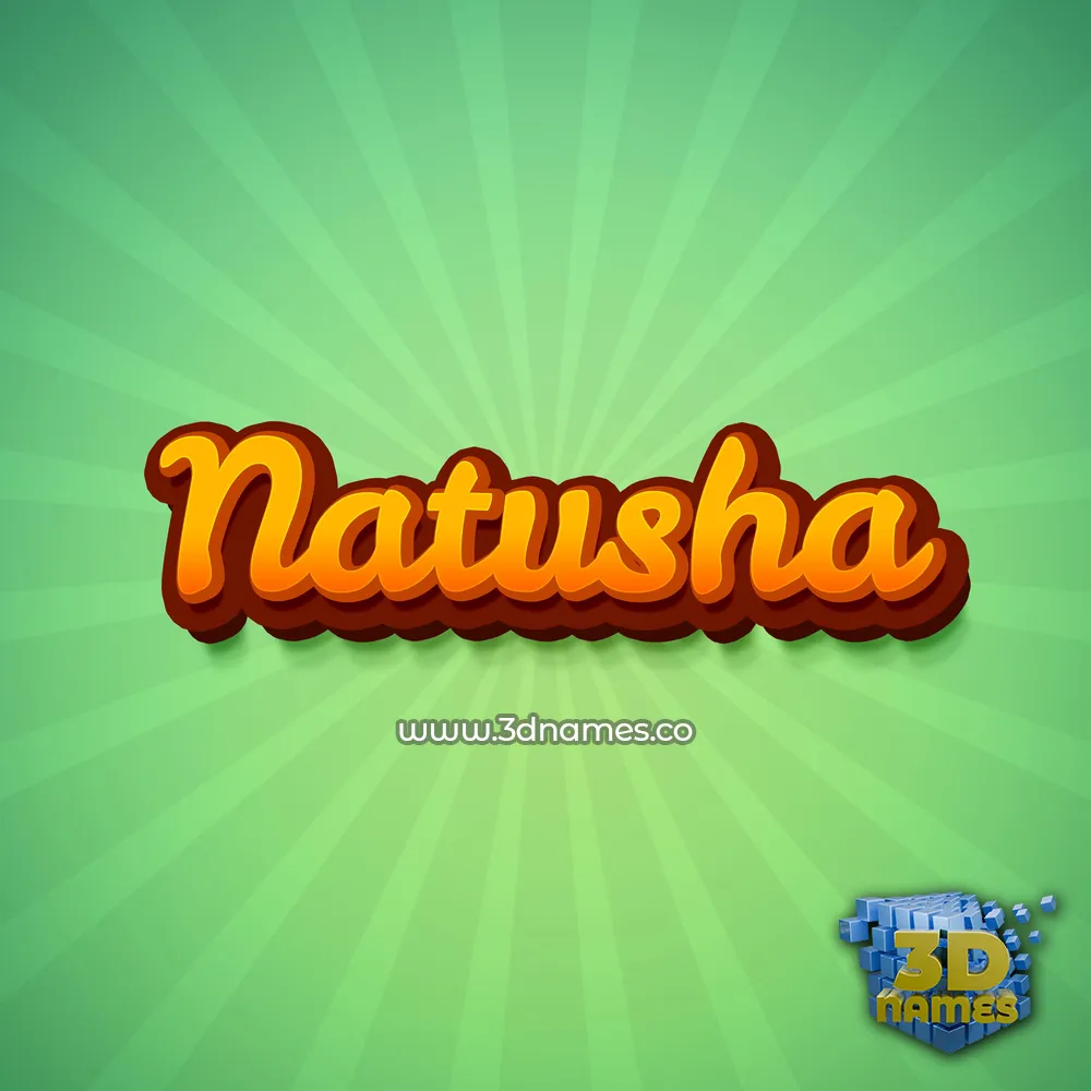 natusha in Green Rays style - 3D name wallpaper