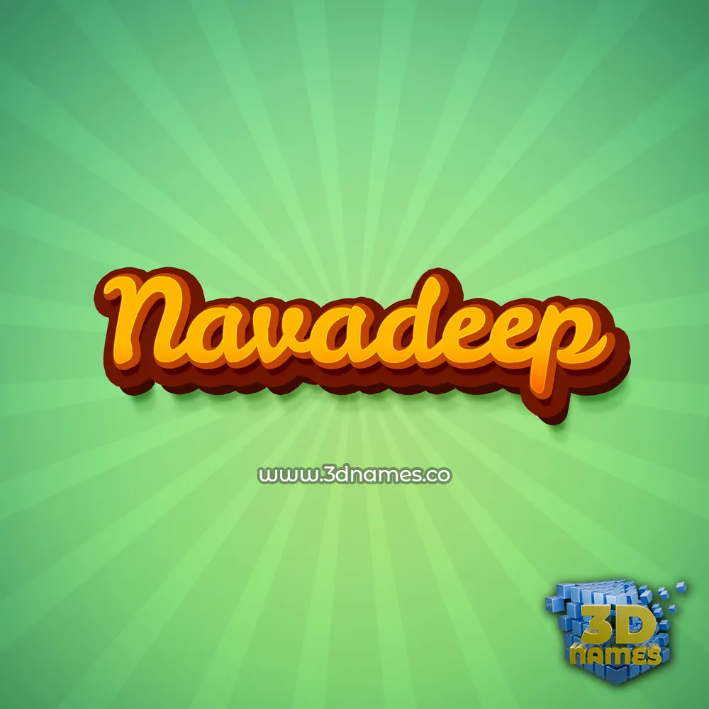 navadeep in Green Rays style - 3D name wallpaper
