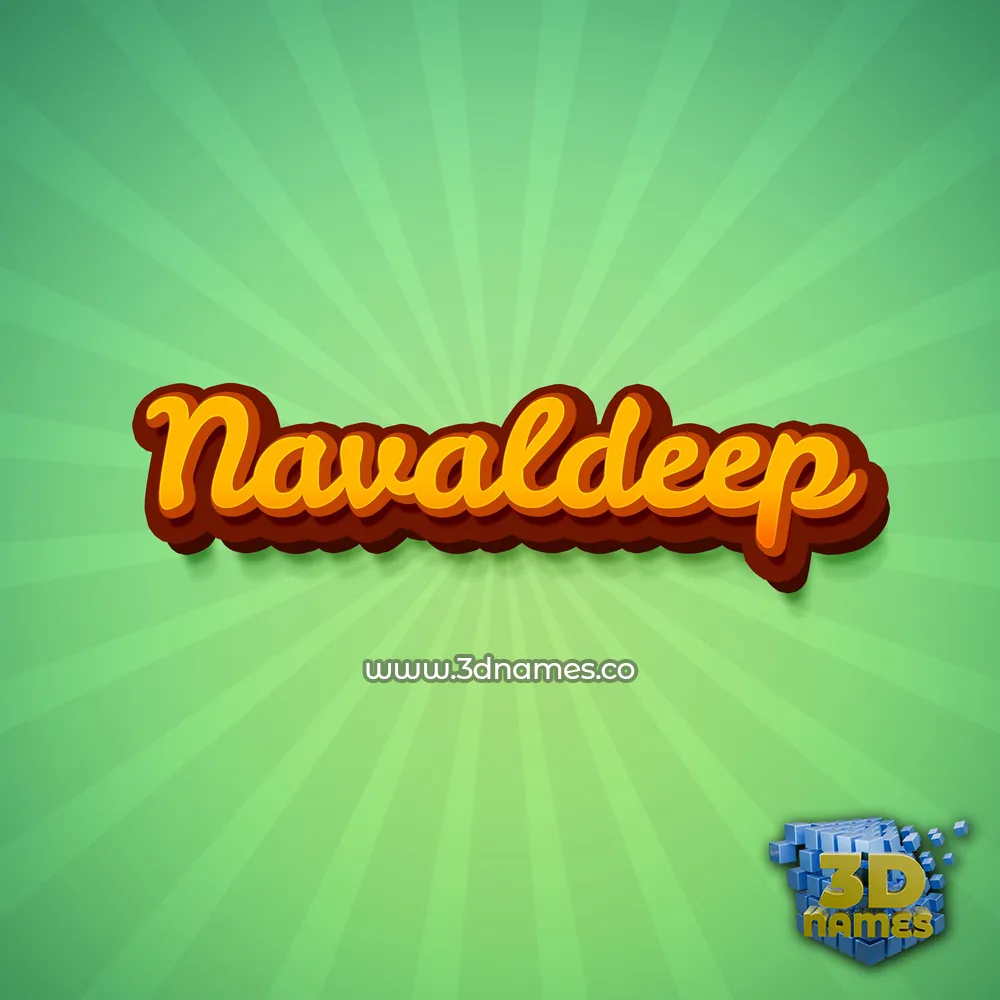 navaldeep in Green Rays style - 3D name wallpaper