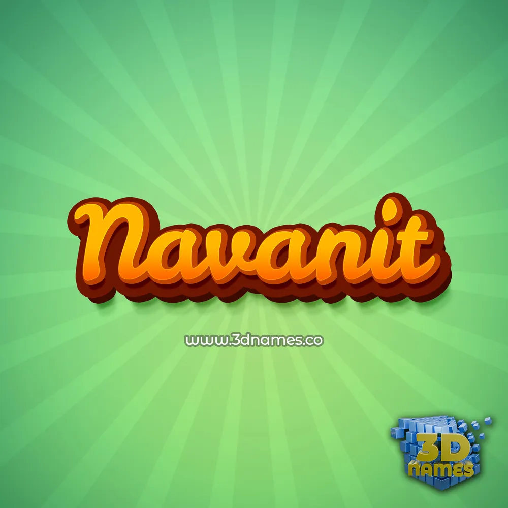 navanit in Green Rays style - 3D name wallpaper
