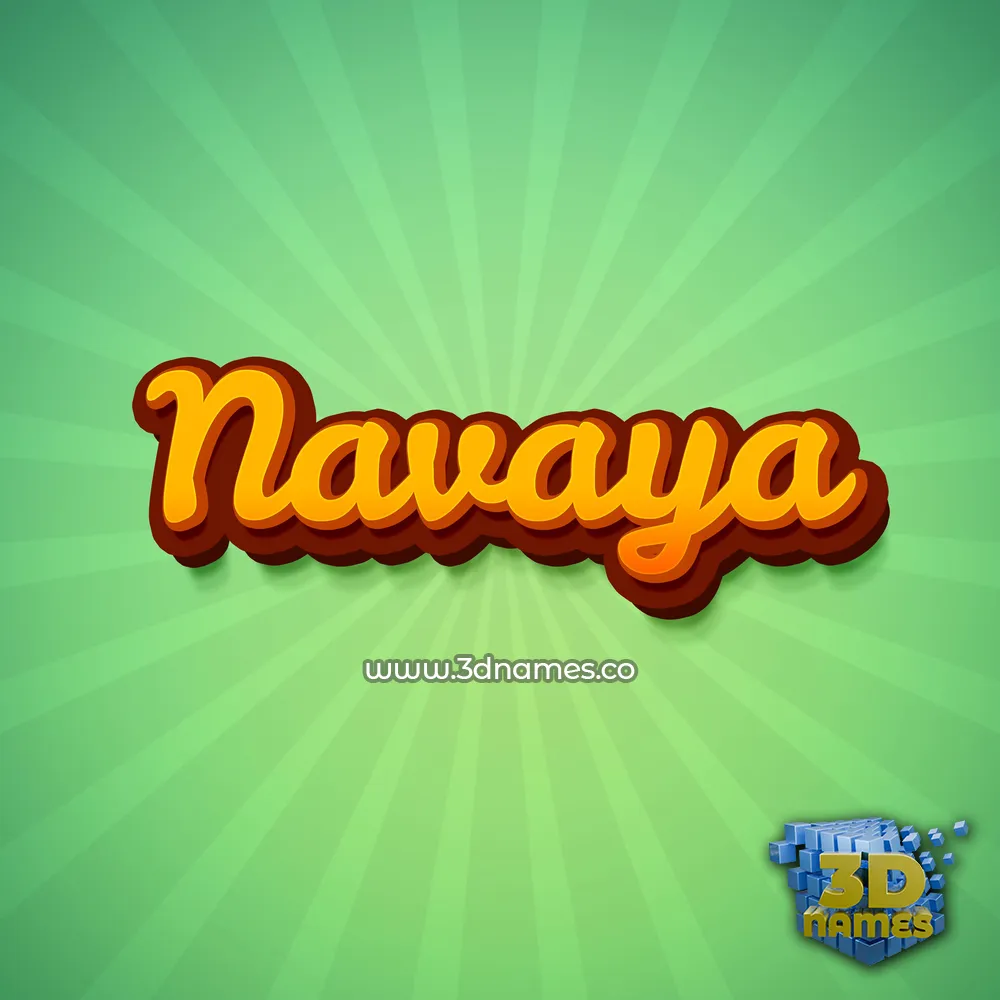 navaya in Green Rays style - 3D name wallpaper