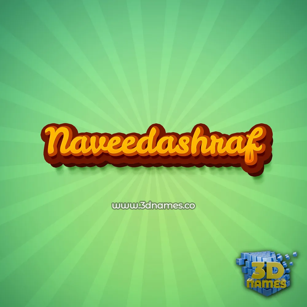 naveedashraf in Green Rays style - 3D name wallpaper